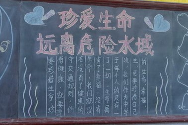 防溺水黑板报